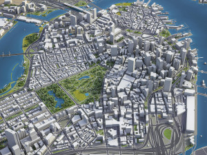 Boston - 3D City Model 3D Model