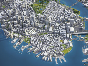 Boston - 3D City Model 3D Model