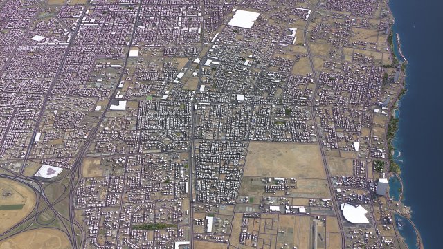 Jeddah - 3D City Model 3D Model .c4d .max .obj .3ds .fbx .stl .blend 
