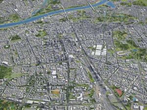 Warschau - 3D-stadsmodel 3D Model