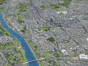 Warsaw - 3D City Model Model 3D