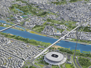 Warsaw - 3D City Model Model 3D