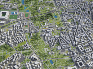Warsaw - 3D City Model Model 3D