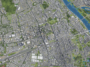 Warsaw - 3D City Model Model 3D
