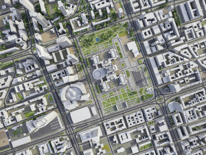 Warsaw - 3D City Model Model 3D
