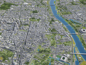 Warsaw - 3D City Model Model 3D