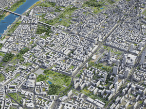 Warsaw - 3D City Model Model 3D