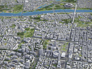 Warsaw - 3D City Model Model 3D