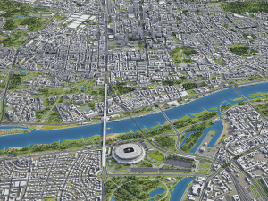 Warsaw - 3D City Model Model 3D