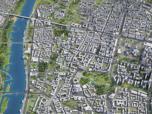 Warsaw - 3D City Model Model 3D