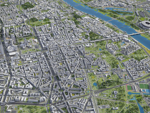 Warsaw - 3D City Model Model 3D