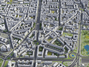 Warsaw - 3D City Model Model 3D