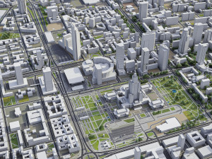 Warsaw - 3D City Model Model 3D