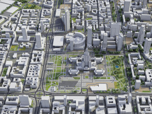 Warsaw - 3D City Model Model 3D