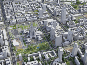 Warsaw - 3D City Model Model 3D