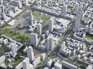 Warsaw - 3D City Model Model 3D