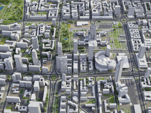 Warsaw - 3D City Model Model 3D