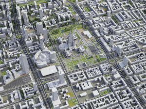 Warsaw - 3D City Model Model 3D