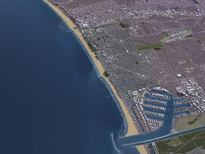 Santa Monica - 3D City Model 3D मॉडल
