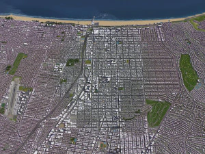 Santa Monica - 3D City Model 3D Model