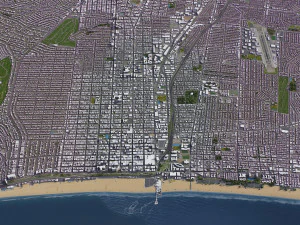 Santa Monica - 3D City Model 3D Model