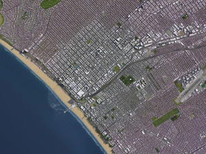 Santa Monica - 3D City Model 3D Model