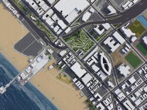 Santa Monica - 3D City Model Modèle 3D