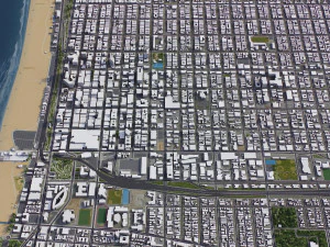 Santa Monica - 3D City Model 3D Model
