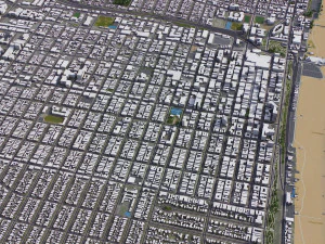 Santa Monica - 3D City Model 3D Model