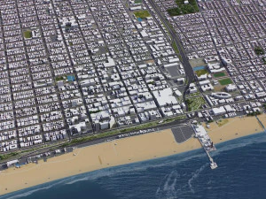Santa Monica - 3D City Model 3D Model
