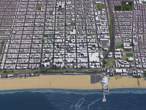 Santa Monica - 3D City Model 3D Model