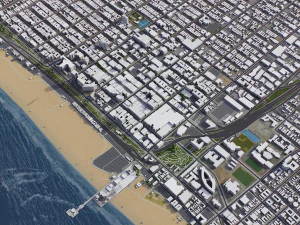 Santa Monica - 3D City Model 3D Model