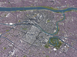 Osaka - 3D City Model 3D मॉडल