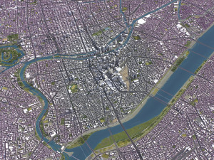 Osaka - 3D City Model 3D मॉडल