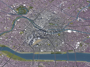 Osaka - 3D City Model 3D मॉडल