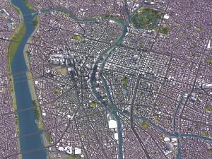 Osaka - 3D City Model 3D मॉडल