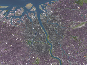 Osaka - 3D City Model 3D मॉडल