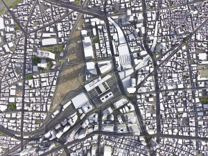 Osaka - 3D City Model 3D मॉडल