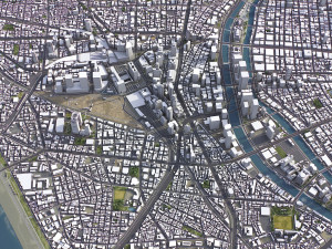Osaka - 3D City Model 3D मॉडल