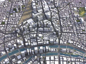 Osaka - 3D City Model 3D Model