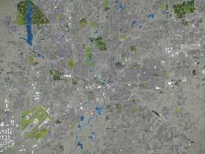 Indianapolis - 3D City Model Model 3D
