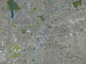 Indianapolis - 3D City Model 3D Model