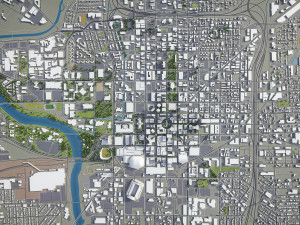 Indianapolis - 3D City Model 3D मॉडल
