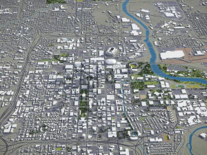 Indianapolis - 3D City Model 3D Model