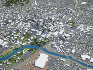 Indianapolis - 3D City Model 3D Model