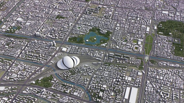 Beijing - 3D City Model 3D Model .c4d .max .obj .3ds .fbx .stl .blend 