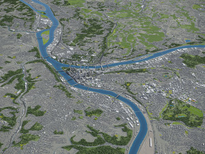 Pittsburgh - 3D City Model 3Dモデル
