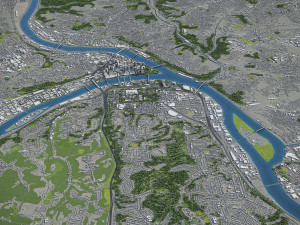 Pittsburgh - 3D City Model 3Dモデル