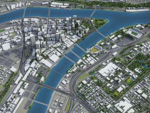 Pittsburgh - 3D City Model 3Dモデル