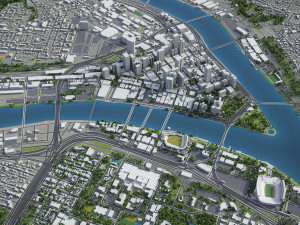Pittsburgh - 3D City Model 3Dモデル